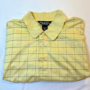 Brooks Brothers Country Club Polo Shirt Mens L Short Sleeve Performance Yellow‎